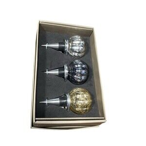 3 Shiraleah Chicago Decorative Bottle Stoppers Mercury Glass  Bottle Stopper